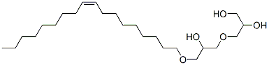 (Z)-3-[2-hydroxy-3-(9-octadecenyloxy)propoxy]propane-1,2-diol Struktur