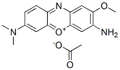 3-amino-7-(dimethylamino)-2-methoxyphenoxazin-5-ium acetate Struktur