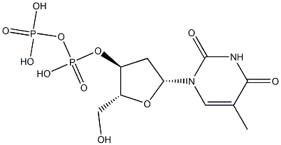 Thymidine 3'-diphosphoric acid Struktur