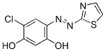 4-Chloro-6-[(thiazol-2-yl)azo]benzene-1,3-diol Struktur