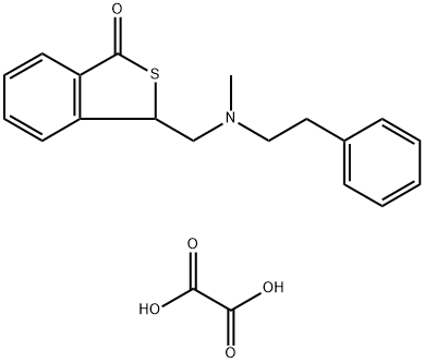 Benzo(c)thiophen-1(3H)-one, 3-((methyl(2-phenylethyl)amino)methyl)-, e thanedioate (1:1) Struktur