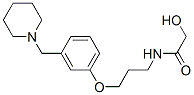 2-hydroxy-N-[3-[3-(1-piperidylmethyl)phenoxy]propyl]acetamide Struktur