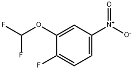 2-(Difluoromethoxy)-1-fluoro-4-nitro-benzene Struktur