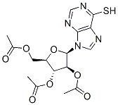 9-beta-d-Arabinofuranosyl-9H-purine-6-thiol triacetate ester Struktur