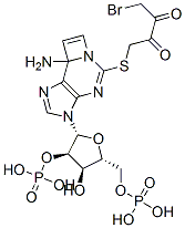 2-((4-bromo-2,3-dioxobutyl)thio)-1,N(6)-ethenoadenosine 2',5'-bisphosphate Struktur