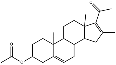 16-methyl-20-oxopregna-5,16-dien-3-beta-yl acetate Struktur