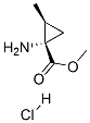 Cyclopropanecarboxylic acid, 1-amino-2-methyl-, methyl ester, hydrochloride, cis- (9CI) Struktur