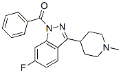 1-Benzoyl-6-fluoro-3-(1-methylpiperidin-4-yl)-1H-indazole Struktur