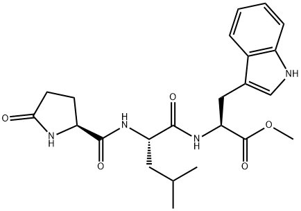 pyroglutamyl-leucyl-tryptophan methyl ester Struktur