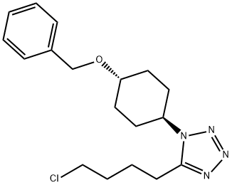 trans-5-(4-Chlorobutyl)-1-[4-(phenylmethoxy)cyclohexyl]-1H-tetrazole Struktur