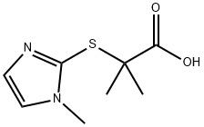 2-methyl-2-(1-methylimidazol-2-yl)sulfanyl-propanoic acid Struktur