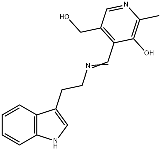 N-((3-Hydroxy-5-hydroxymethyl-2-methyl)-4-pyridylmethylidene)tryptamin e Struktur