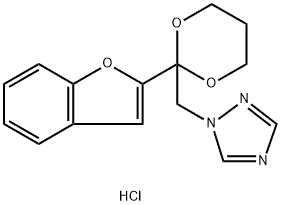 1-((2-(2-Benzofuranyl)-1,3-dioxan-2-yl)methyl)-1H-1,2,4-triazole monoh ydrochloride Struktur