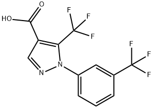 5-(TRIFLUOROMETHYL)-1-[3-(TRIFLUOROMETHYL)PHENYL]-1H-PYRAZOLE-4-CARBOXYLIC ACID Struktur