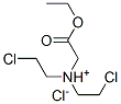 bis(2-chloroethyl)-(ethoxycarbonylmethyl)azanium chloride Struktur