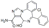 6-(2-chlorophenyl)-4-hydroxy-4H-imidazo(1,5-a)(1,4)benzodiazepine-3-carboxamide Struktur