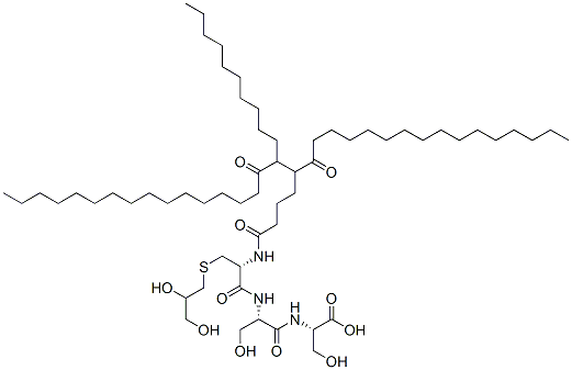 N-palmitoyl-5,6-dipalmitoyl-S-glycerylcysteinyl-seryl-serine Struktur