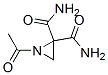 2,2-Aziridinedicarboxamide, 1-acetyl- (9CI) Struktur