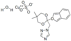 copper 1-[(2-benzofuran-2-yl-5,5-dimethyl-1,3-dioxan-2-yl)methyl]-1,2, 4-triazole sulfate hydrate Struktur