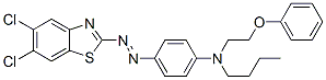 2-[4-[N-Butyl-N-(2-phenoxyethyl)amino]phenylazo]-5,6-dichlorobenzothiazole Struktur