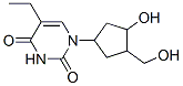 5-ethyl-1-(3-hydroxy-4-(hydroxymethyl)cyclopentyl)-2,4(1H,3H)-pyrimidinedione Struktur