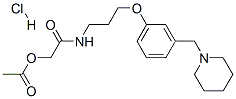 2-(acetyloxy)-N-[3-[3-(1-piperidinyl-methyl)phenoxy]propyl]- acetamide monohydrochloride Struktur