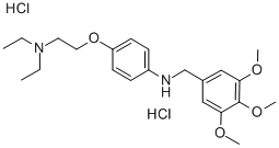 N-(4-(2-(Diethylamino)ethoxy)phenyl)-3,4,5-trimethoxybenzenemethanamin e dihydrochloride Struktur