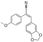 Propennitrile, 3-(1,3-benzodioxol-5-yl)-2-(4-methoxyphenyl)- Struktur