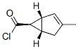 Bicyclo[3.1.0]hex-2-ene-6-carbonyl chloride, 3-methyl-, [1S-(1alpha,5alpha,6alpha)]- (9CI) Struktur