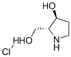 2-Pyrrolidinemethanol, 3-hydroxy-, hydrochloride, (2R,3S)- Struktur