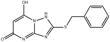 2-BENZYLSULFANYL-[1,2,4]TRIAZOLO[1,5-A]PYRIMIDINE-5,7-DIOL Struktur