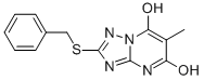 2-BENZYLSULFANYL-6-METHYL-[1,2,4]TRIAZOLO[1,5-A]PYRIMIDINE-5,7-DIOL Struktur