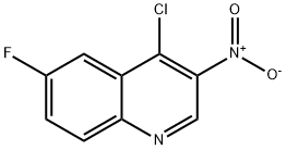 4-CHLORO-6-FLUORO-3-NITRO-QUINOLINE Struktur