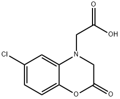 2-(6-Chloro-2-oxo-2H-benzo[b][1,4]oxazin-4(3H)-yl)acetic acid Struktur