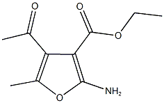 ETHYL 4-ACETYL-2-AMINO-5-METHYL-3-FUROATE Struktur