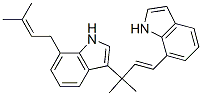 3-[(E)-3-(1H-Indol-7-yl)-1,1-dimethyl-2-propenyl]-7-(3-methyl-2-butenyl)-1H-indole Struktur