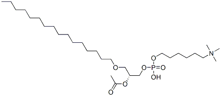 1-O-HEXADECYL-2-ACETYL-SN-GLYCERO-3 Struktur