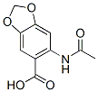 1,3-Benzodioxole-5-carboxylic acid, 6-acetamino- Struktur