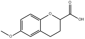 2H-1-BENZOPYRAN-2-CARBOXYLIC ACID, 3,4-DIHYDRO-6-METHOXY- Struktur