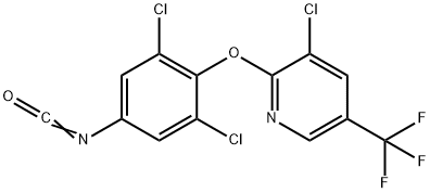 3-Chloro-2-(2,6-dichloro-4-isocyanatophenoxy)-5-(trifluoromethyl)pyridine Struktur