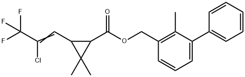 2-METHYL-3-PHENYLBENZYL-3-(2-CHLORO-3,3,3-TRIFLUOROPROP-1-EN-1-YL)2,2-DIMETHYL CYCLOPANECARBOXYLATE Struktur