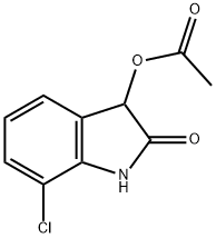 1,3-Dihydro-3-(acetyloxy)-7-chloro-2H-indol-2-one Struktur