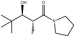 Pyrrolidine, 1-(2-fluoro-3-hydroxy-4,4-dimethyl-1-oxopentyl)-, (R*,R*)- (9CI) Struktur