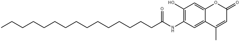 6-Hexadecanoylamido-4-methylumbelliferone Struktur