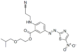 2-Isobutoxyethyl-2-(2-cyanoethylamino)-5-(5-nitro-1,3-thiazol-2-ylazo)benzoate Struktur