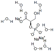 Propanoic acid, 3-hydroxy-2-(phosphonooxy)-, trisodium salt, hexahydrate, (R)- Struktur