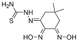 5,5-dimethyl-1,2,3-cyclohexanetrione 1,2-dioxime 3-thiosemicarbazone Struktur