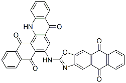 6-[(5,10-dihydro-5,10-dioxoanthra[2,3-d]oxazol-2-yl)amino]naphth[2,3-c]acridine-5,8,14(13H)-trione  Struktur