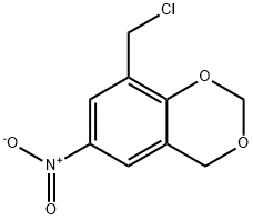 2-(chloromethyl)-4-nitro-8,10-dioxabicyclo[4.4.0]deca-2,4,11-triene Struktur