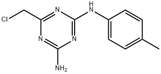 6-(CHLOROMETHYL)-N-(4-METHYLPHENYL)-1,3,5-TRIAZINE-2,4-DIAMINE Struktur